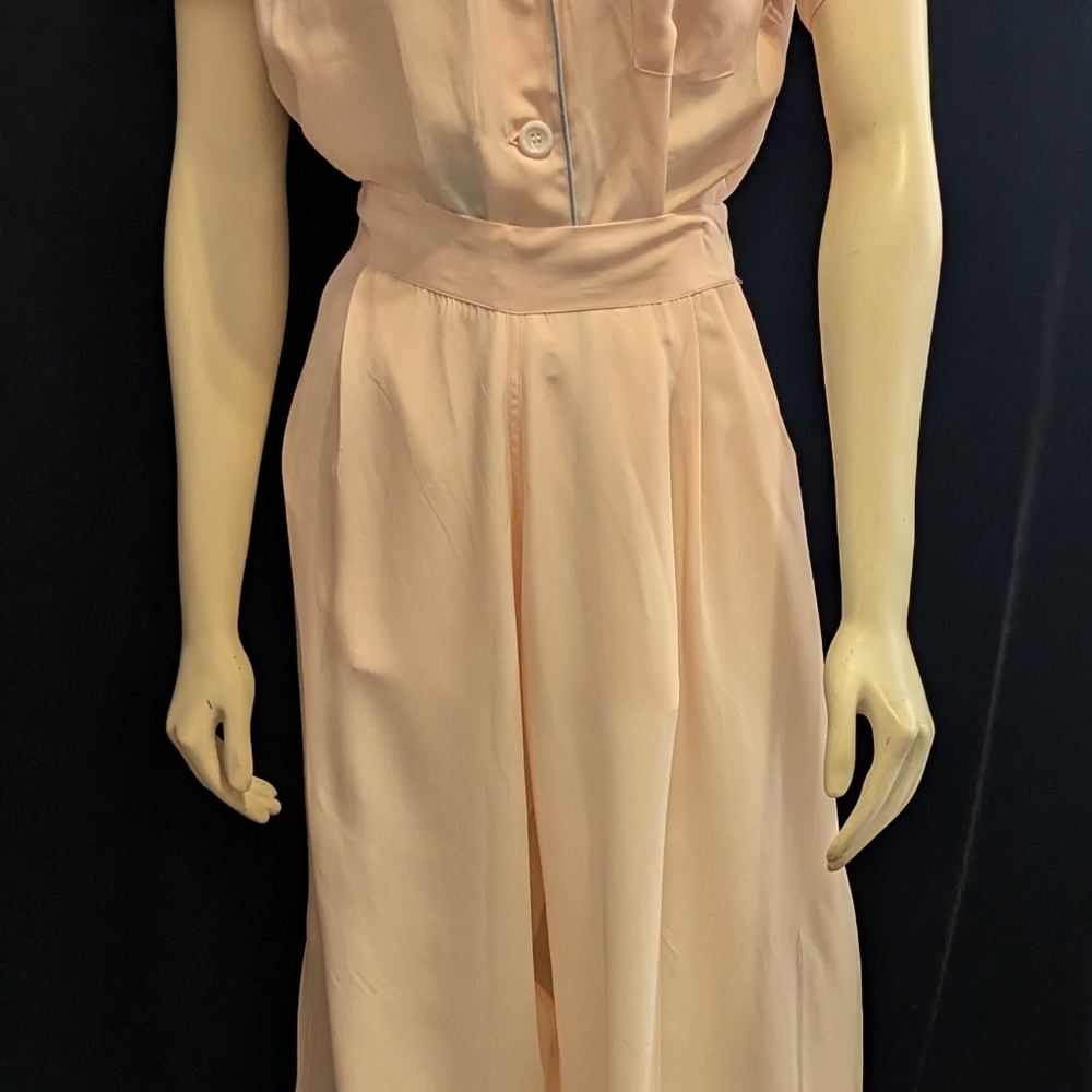 Vintage 1950s DEADSTOCK Cold Rayon Pajamas TALL GALS By TOMMIES Bust: 42" M/L - Picture 4 of 11